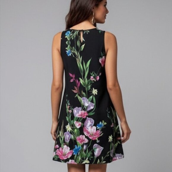 Floral Print Tank Dress Black - Picture 3 of 9